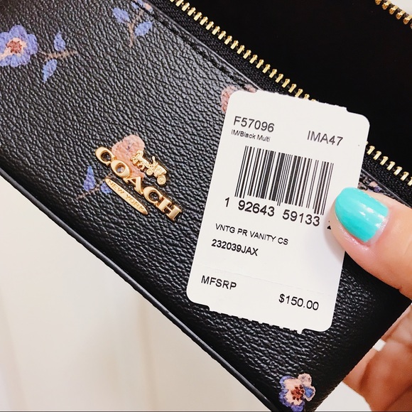 🚫SOLD🚫 NWT 🌼 Coach Vintage Floral Vanity Case - Picture 2 of 4